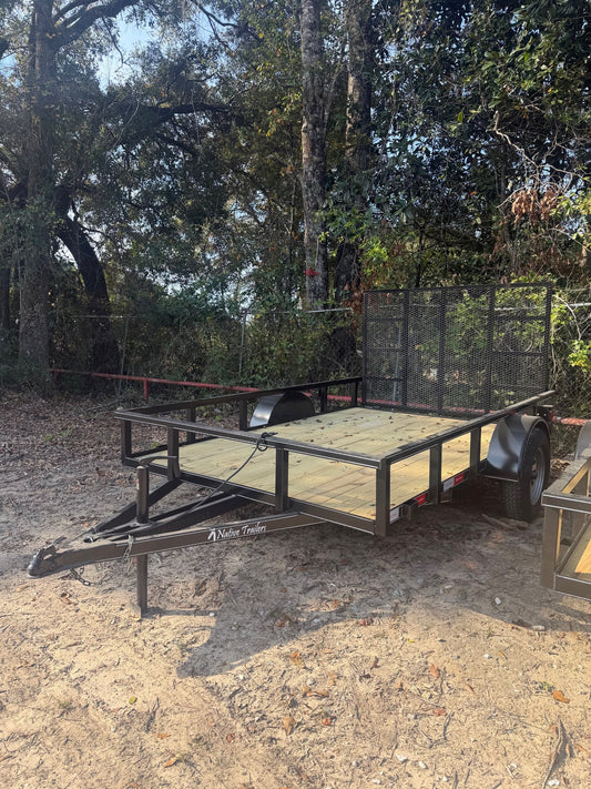 77 X 10 TUBE TOP UTILITY TRAILER W/ 4FT. HD GATE