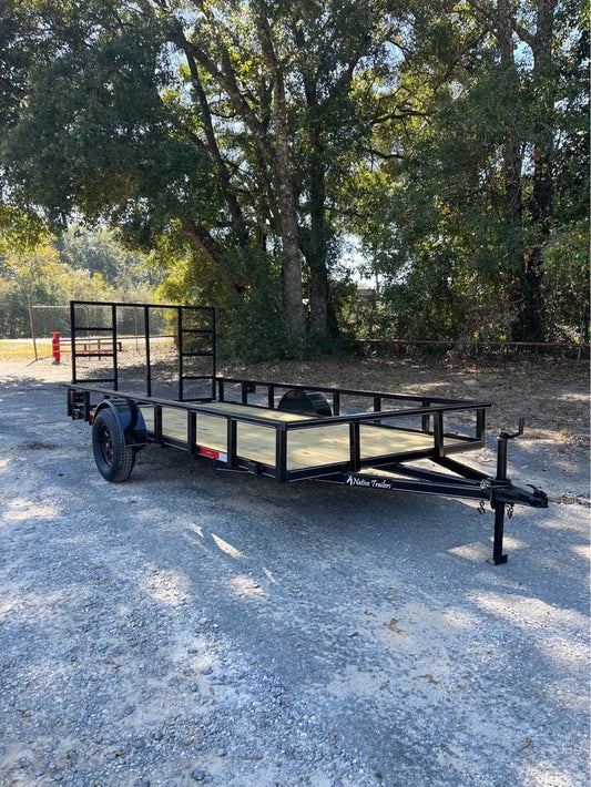 77 X 14 TUBE TOP UTILITY TRAILER W/ 4FT. HD GATE