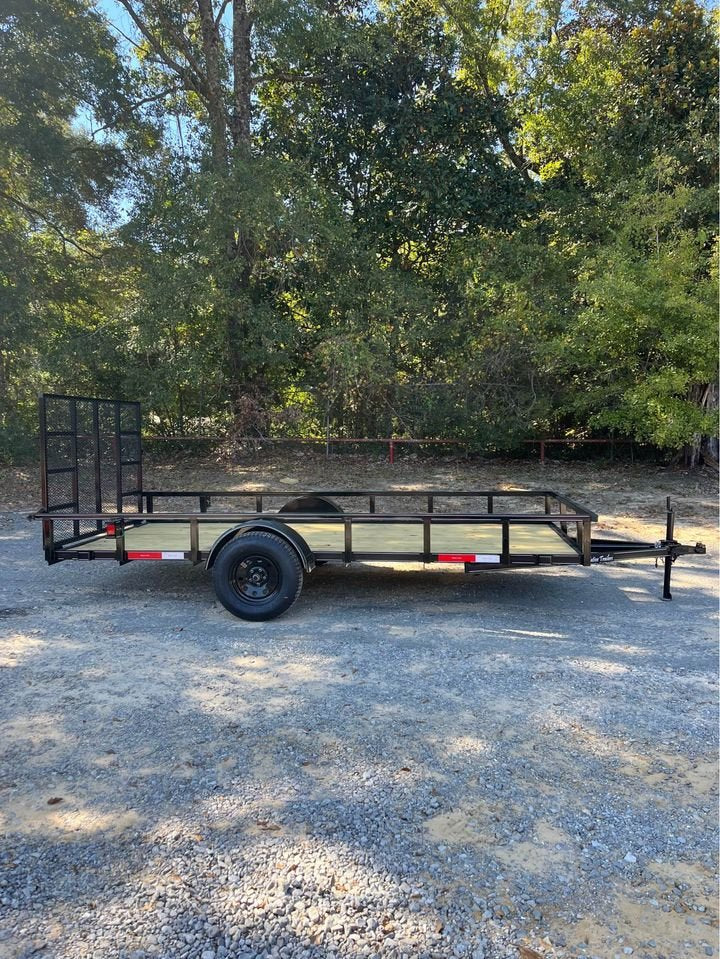 77 X 14 TUBE TOP UTILITY TRAILER W/ 4FT. HD GATE