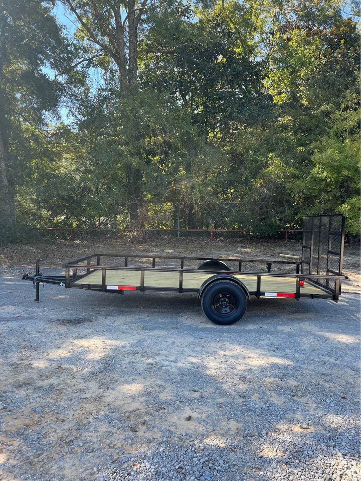 77 X 14 TUBE TOP UTILITY TRAILER W/ 4FT. HD GATE