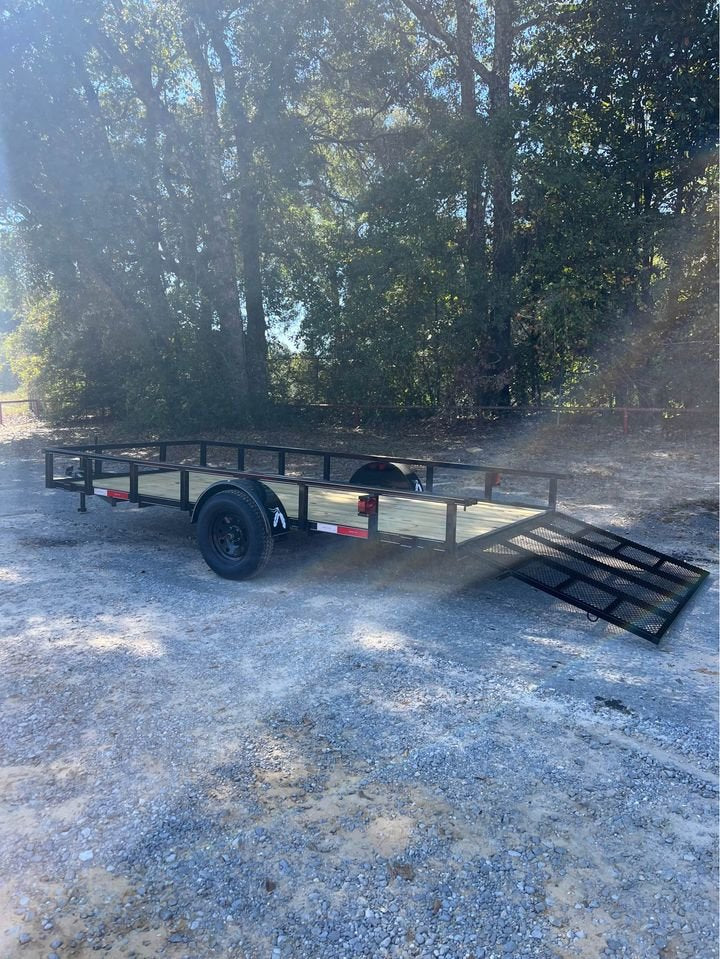 77 X 14 TUBE TOP UTILITY TRAILER W/ 4FT. HD GATE