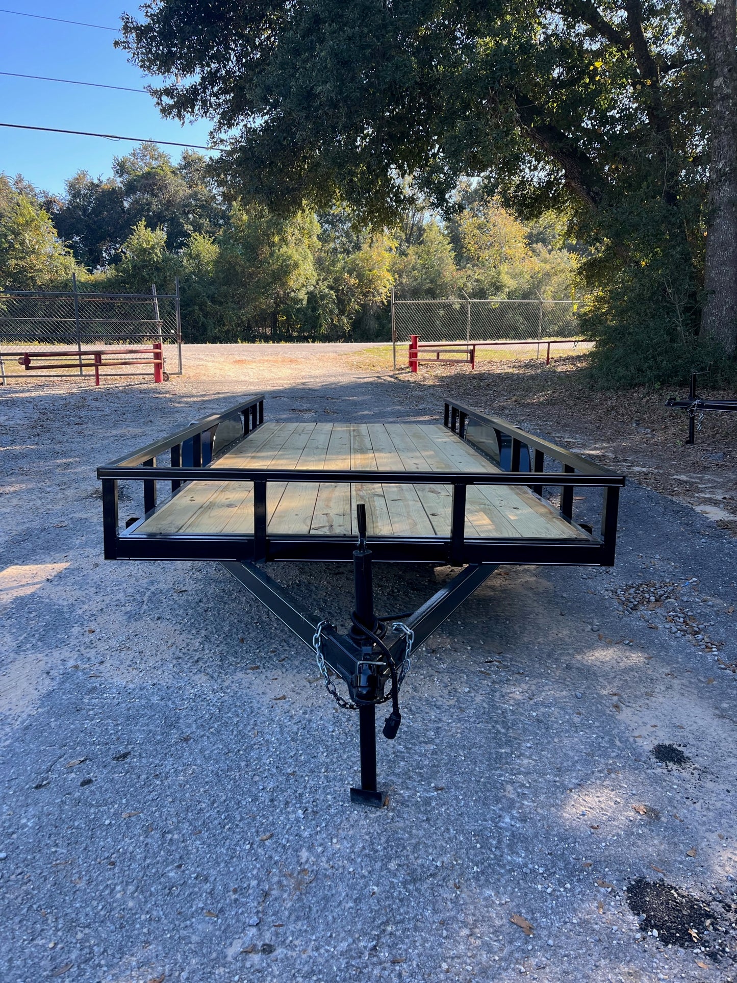 83 X 18 TUBE TOP TANDEM UTILITY TRAILER W/ 5FT. SLIDE IN RAMPS